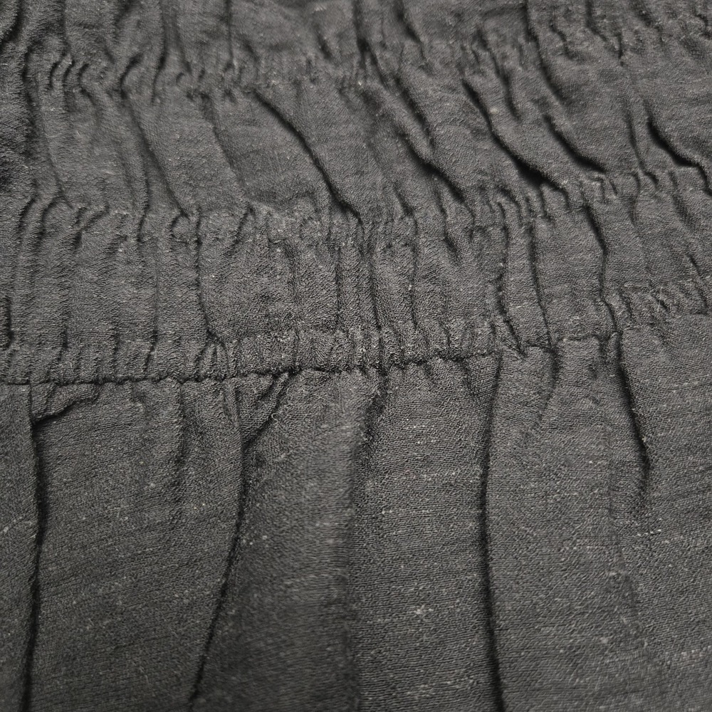 Leith Black Drop Waist Bubble Hem Textured Mini Skirt Womens Small Festival - Picture 6 of 6